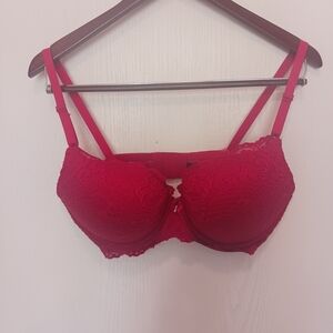 Elegant Red Lace Bra